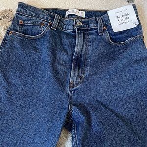 Abercrombie the ankle straight ultra high rise